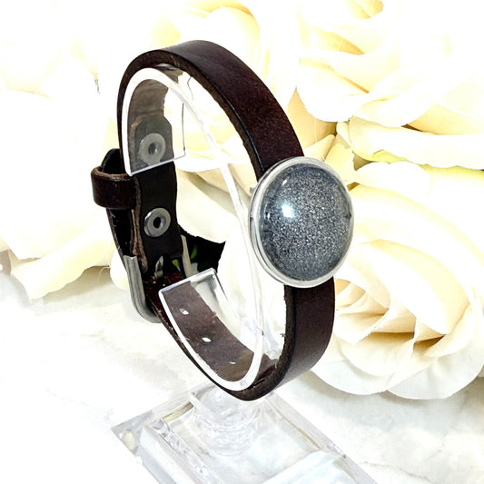 Iron Leather Cuff Bracelet 6th Anniversary Handmade-Bangle-Handmadeanniversary-Handmade Anniversary