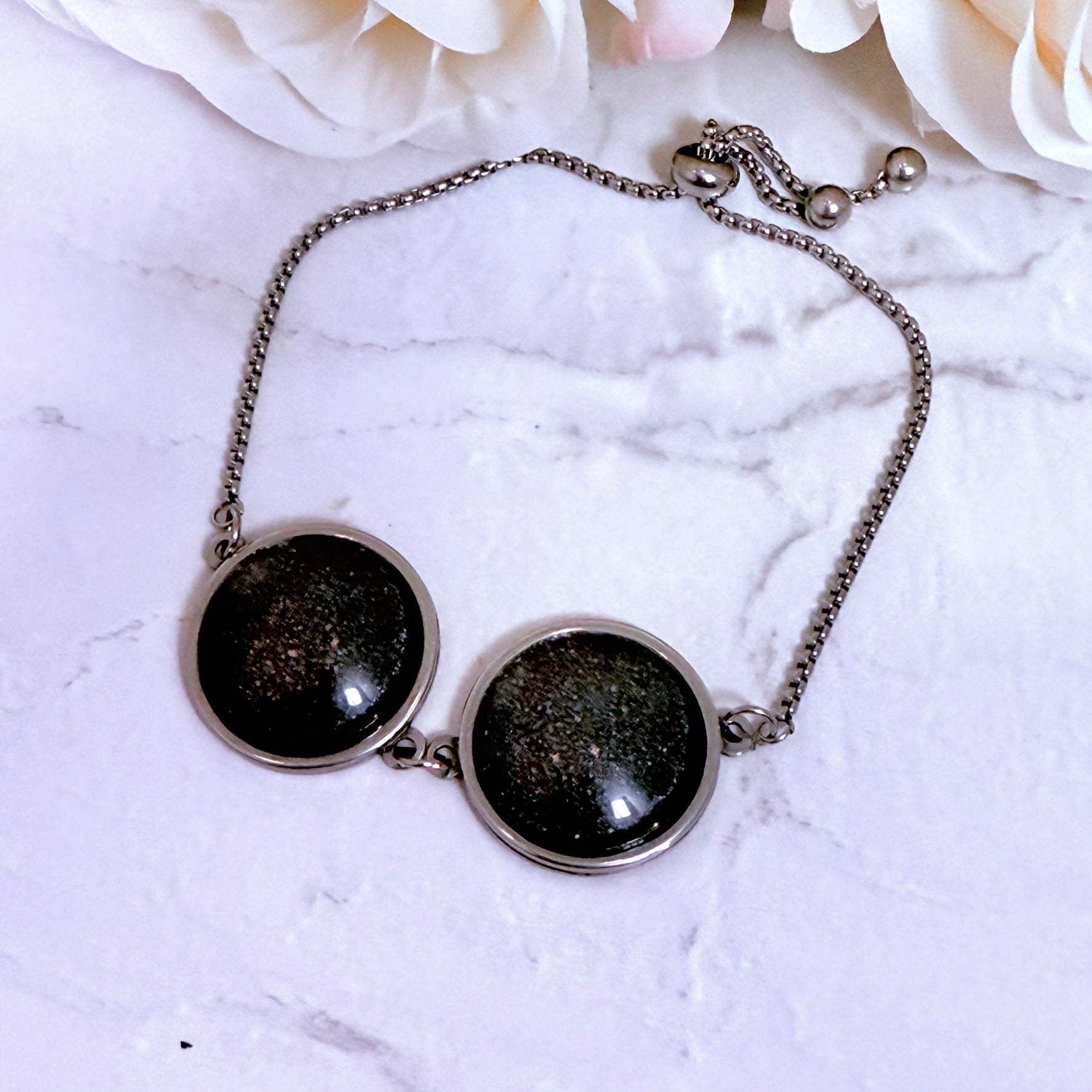 Iron Multilink Bracelet 6th Anniversary Stainless Steel Handmade-Bangle-Handmadeanniversary-Two settings-Handmade Anniversary