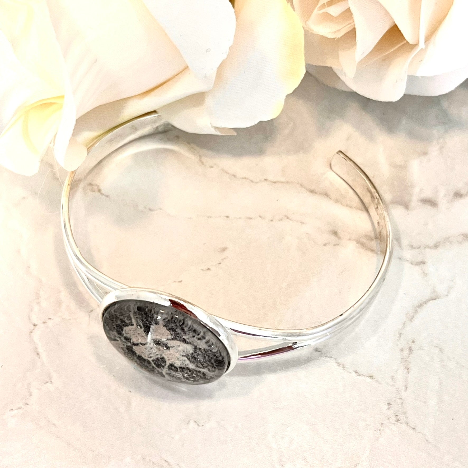 Lace 13th Anniversary Bangle Bracelet Handmade-Bangle-Handmadeanniversary-Handmade Anniversary