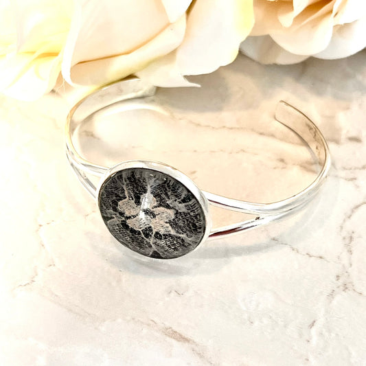 Lace 13th Anniversary Bangle Bracelet Handmade-Bangle-Handmadeanniversary-Handmade Anniversary