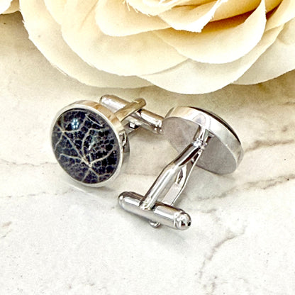 Lace 13th Anniversary Cufflinks Handmade-Cufflinks-Handmadeanniversary-Handmade Anniversary
