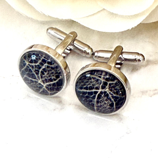 Lace 13th Anniversary Cufflinks Handmade-Cufflinks-Handmadeanniversary-Handmade Anniversary