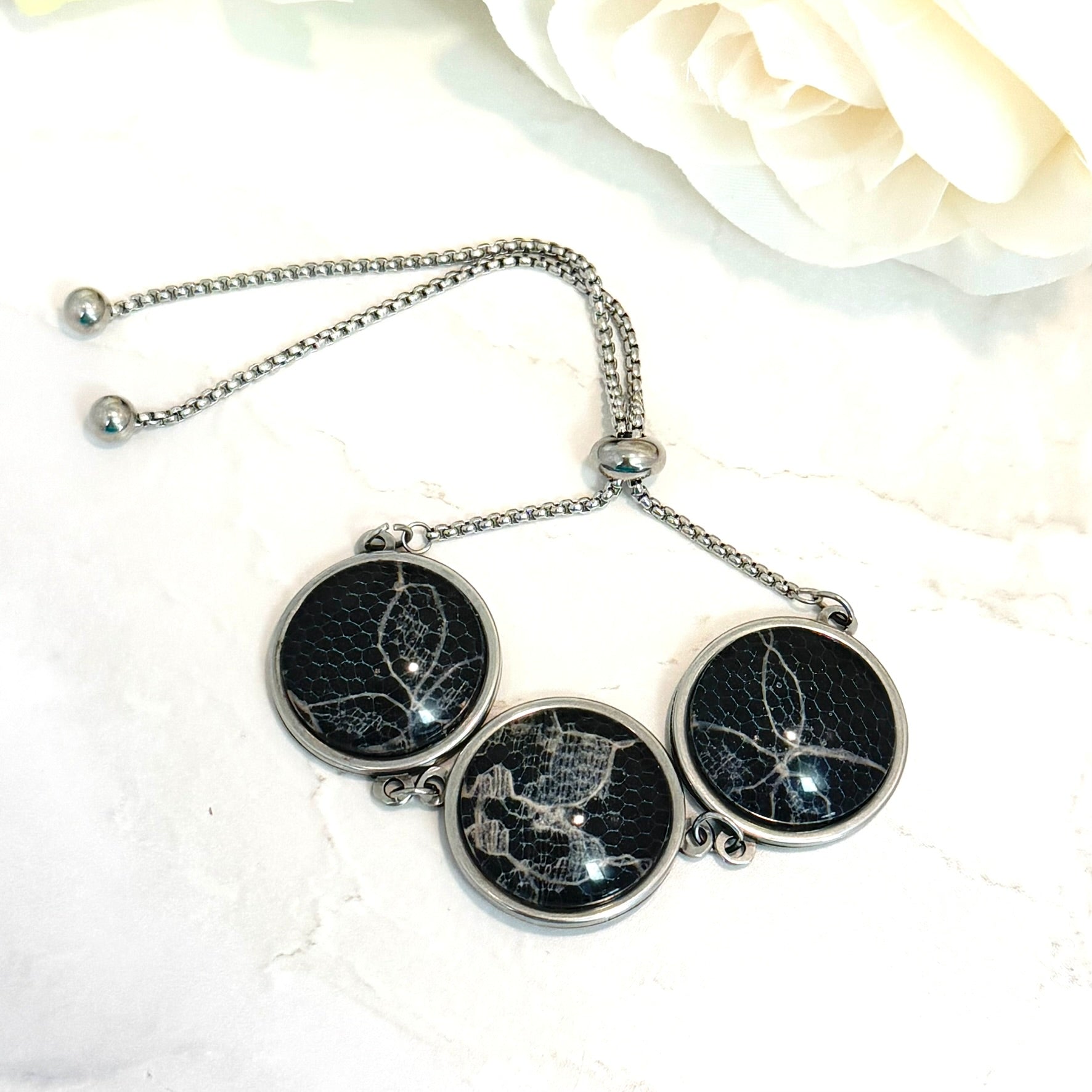 Lace Multi Link 13th Anniversary Bracelet Handmade-Bangle-Handmadeanniversary-Handmade Anniversary