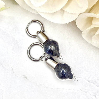 Luxury Sapphire Huggie Earrings – 45th Wedding Anniversary Jewellery Gift