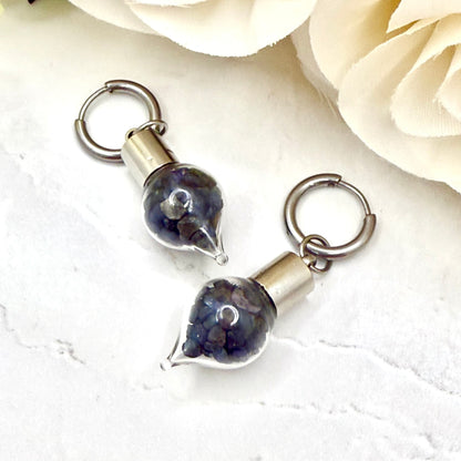 Luxury Sapphire Huggie Earrings – 45th Wedding Anniversary Jewellery Gift