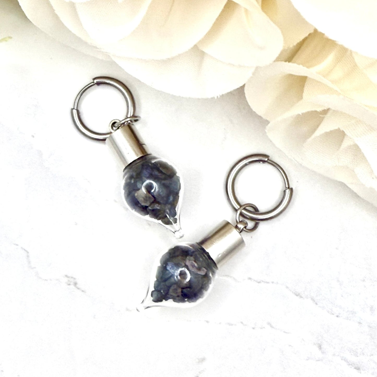 Luxury Sapphire Huggie Earrings – 45th Wedding Anniversary Jewellery Gift