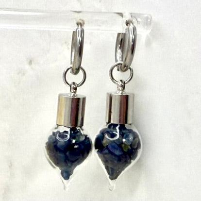 Luxury Sapphire Huggie Earrings – 45th Wedding Anniversary Jewellery Gift