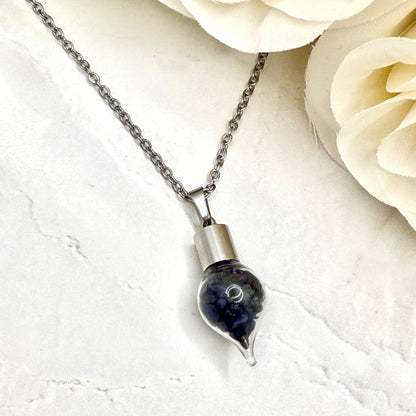 Luxury Sapphire Pendant – 45th Wedding Anniversary Necklace | Elegant Gift for Her
