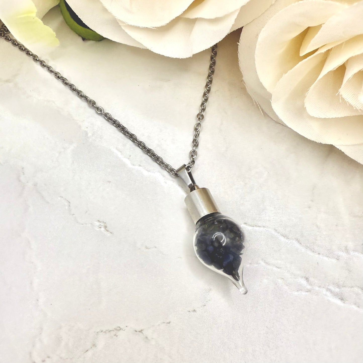 Luxury Sapphire Pendant & Earring Set (Stud or Huggie) – 45th Wedding Anniversary Jewellery Gift