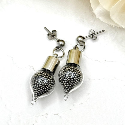 Luxury Stainless Steel 11th Anniversary Stud Drop Earrings Handmade-Pendant & Earrings-Handmade Anniversary