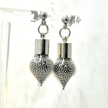 Luxury Stainless Steel 11th Anniversary Stud Drop Earrings Handmade-Pendant & Earrings-Handmade Anniversary
