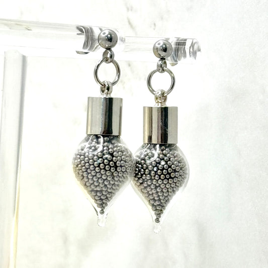 Luxury Stainless Steel 11th Anniversary Stud Drop Earrings Handmade-Pendant & Earrings-Handmade Anniversary