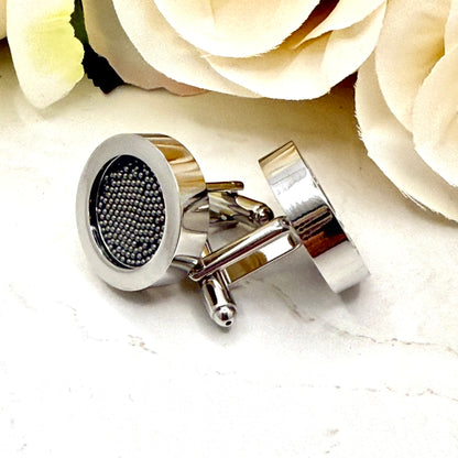 Luxury Statement Stainless Steel 11th Anniversary Cufflinks Handmade-Cufflinks-Handmade Anniversary