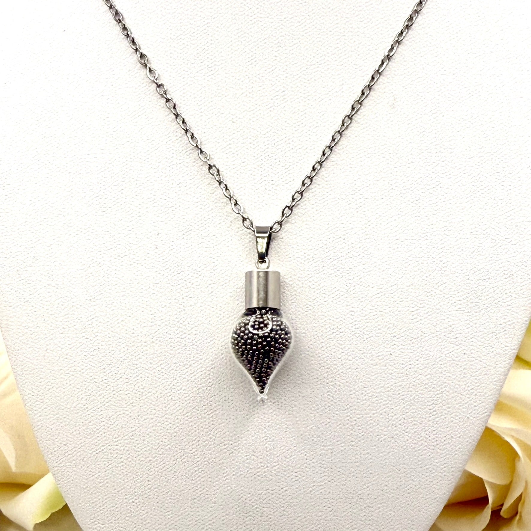 Luxury Statement Stainless Steel 11th Anniversary Pendant Handmade-Pendant & Earrings-Handmade Anniversary