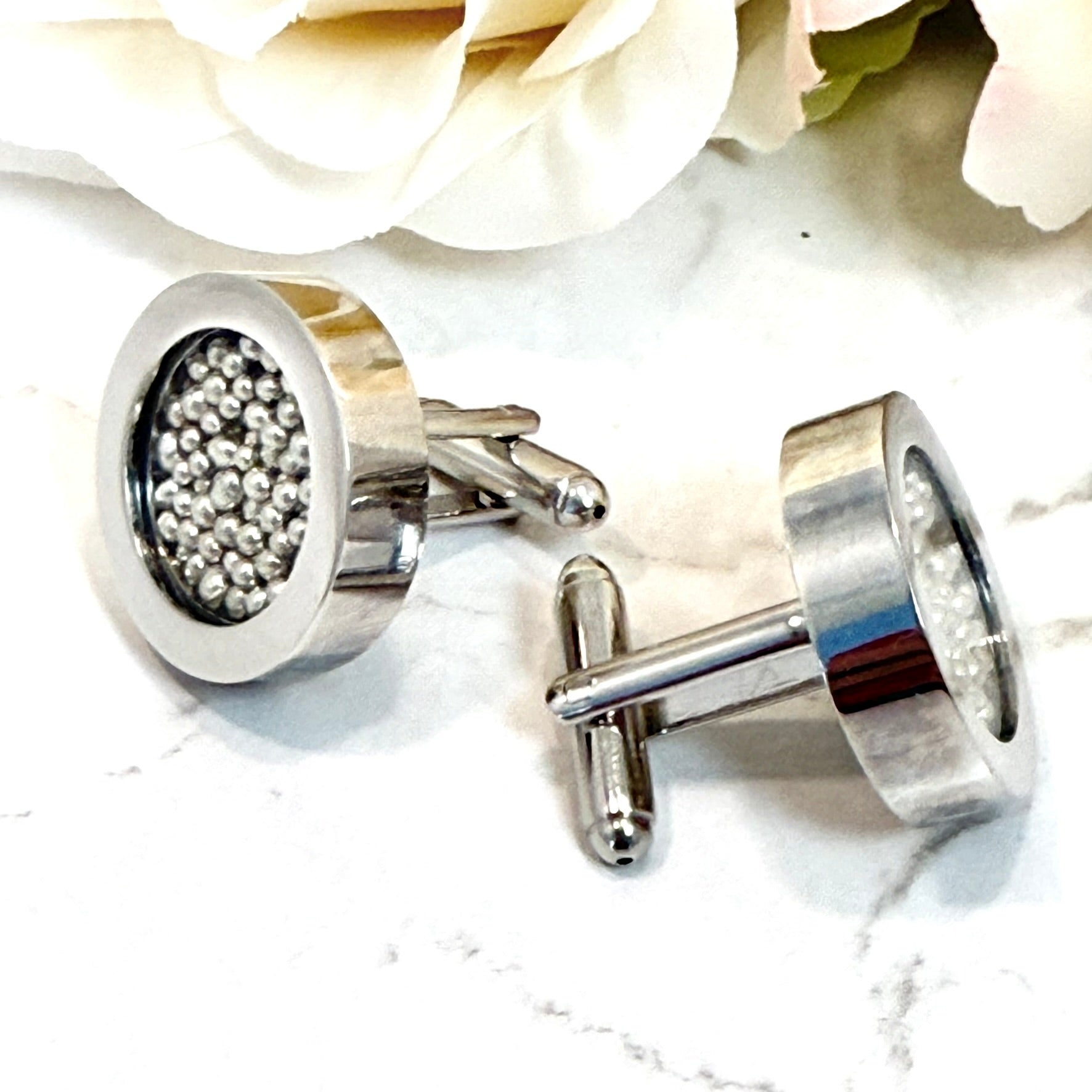 Luxury Statement Tin 10th Anniversary Cufflinks Handmade-Cufflinks-Handmadeanniversary-Handmade Anniversary