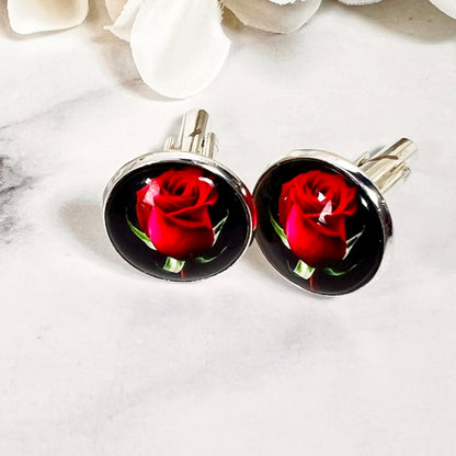 Rose Cufflinks Handmade-Cufflinks-Handmadeanniversary-Handmade Anniversary