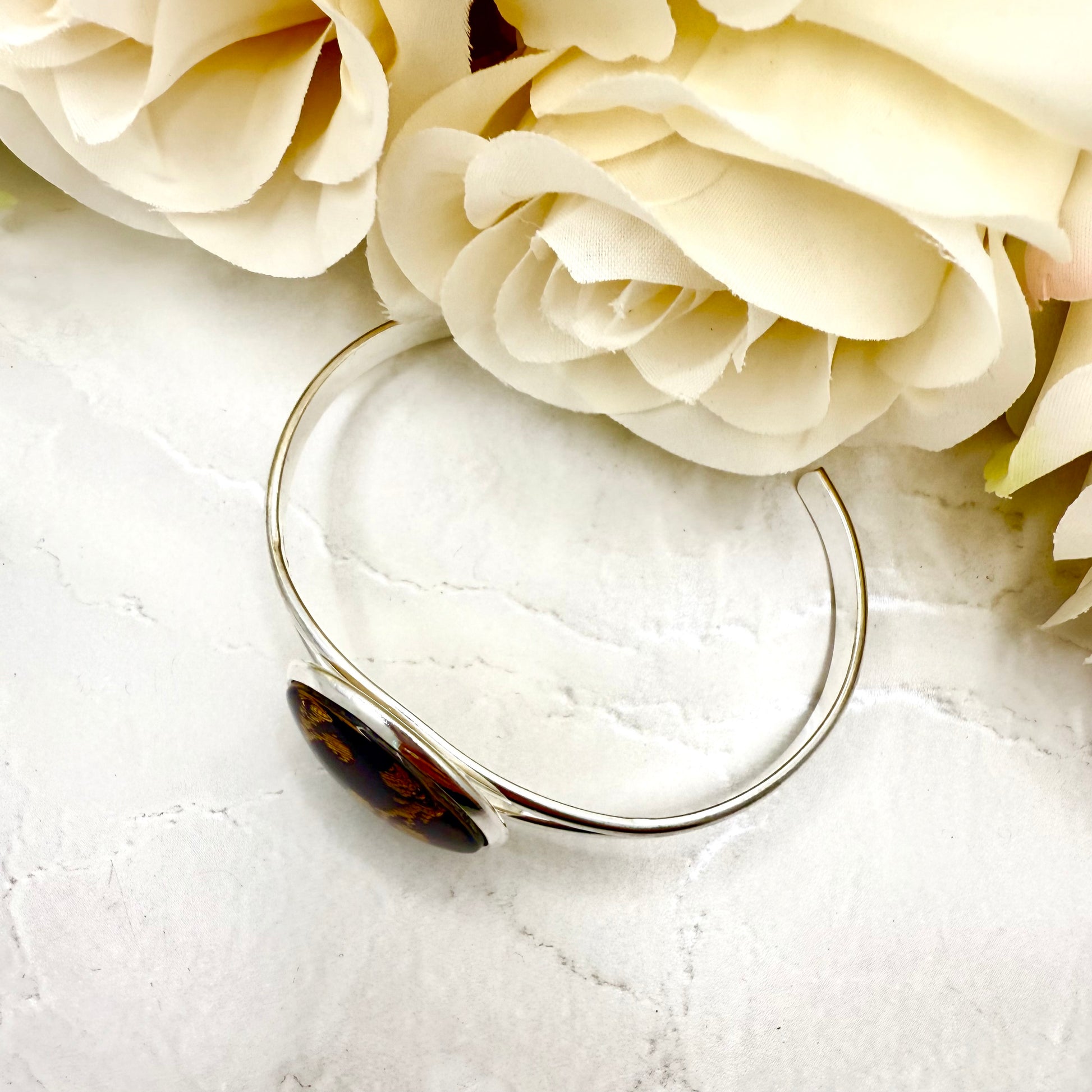 Silk 12th Anniversary Bangle Bracelet Handmade-Bangle-Handmadeanniversary-Handmade Anniversary