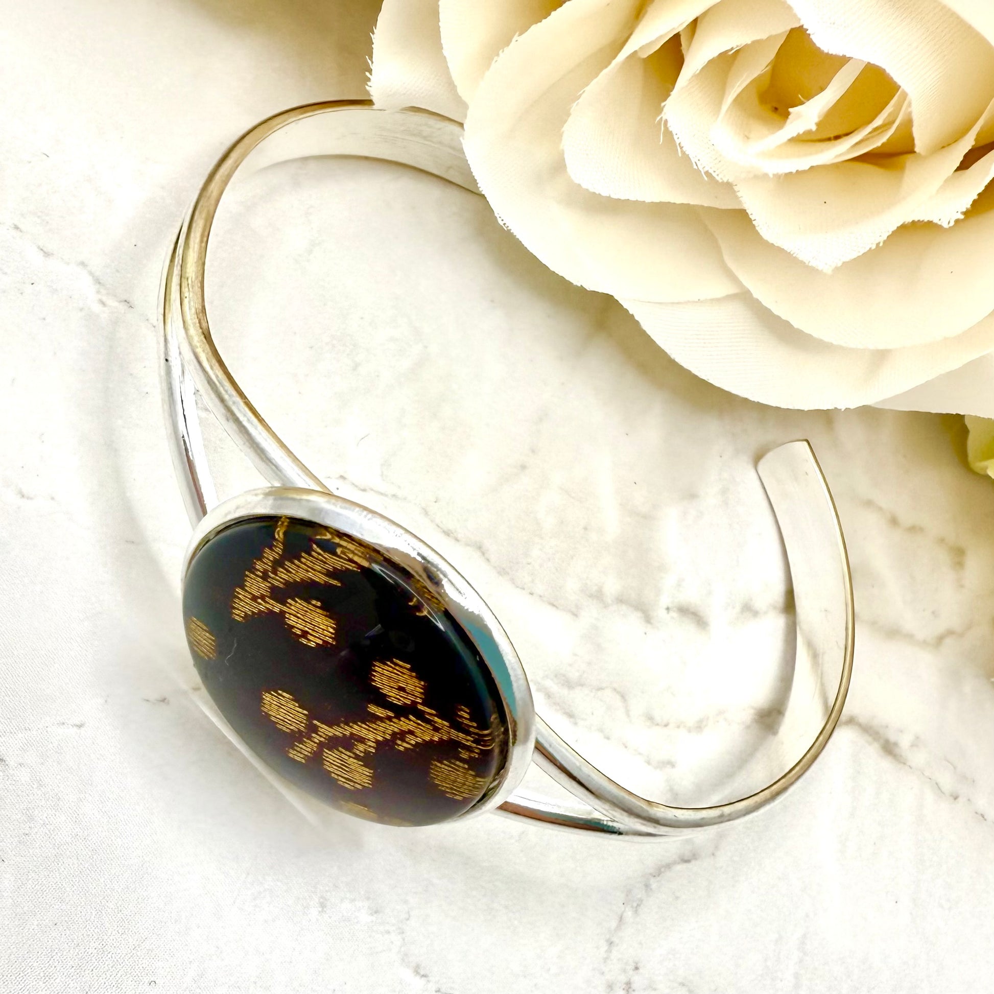 Silk 12th Anniversary Bangle Bracelet Handmade-Bangle-Handmadeanniversary-Handmade Anniversary