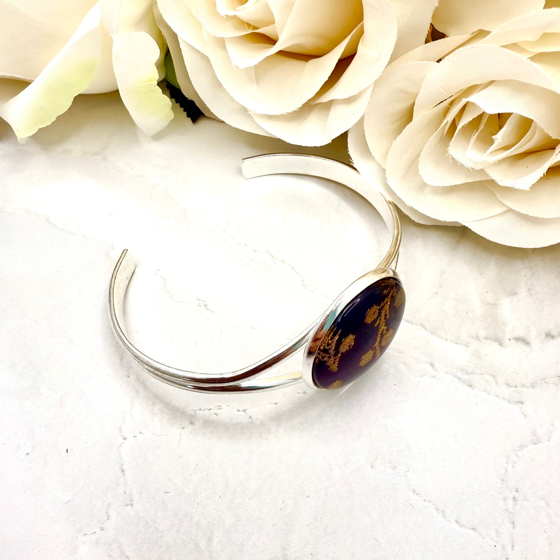 Silk 12th Anniversary Bangle Bracelet Handmade-Bangle-Handmadeanniversary-Handmade Anniversary