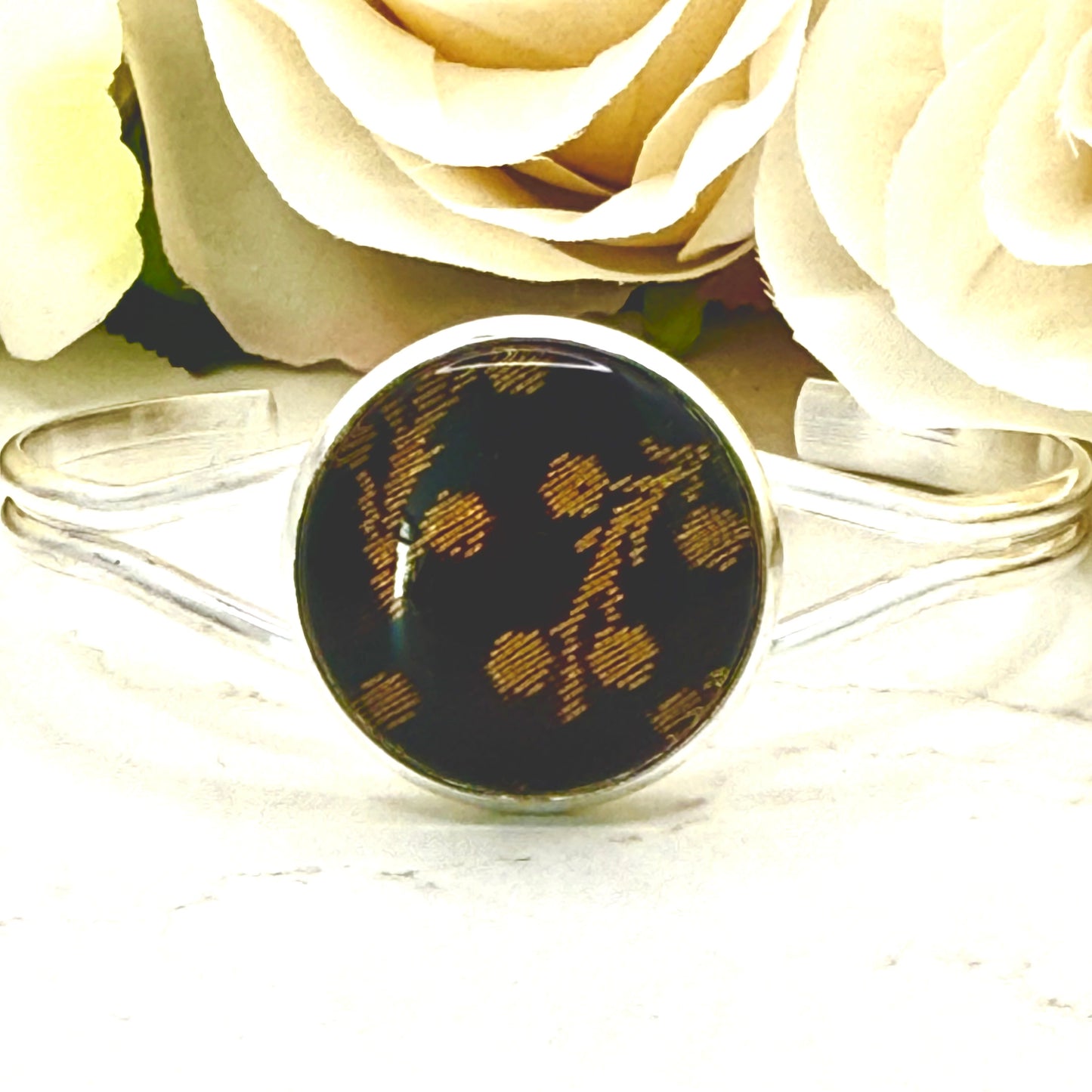 Silk 12th Anniversary Bangle Bracelet Handmade-Bangle-Handmadeanniversary-Handmade Anniversary