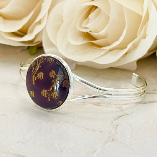 Silk 12th Anniversary Bangle Bracelet Handmade-Bangle-Handmadeanniversary-Handmade Anniversary