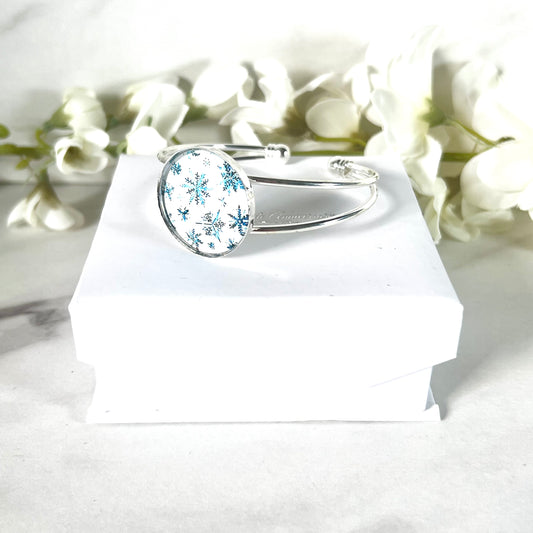 Snowflake Bangle Bracelet Handmade-Bangle-Handmadeanniversary-Handmade Anniversary