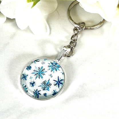 Snowflake Keyring Handmade-Keyring-Handmadeanniversary-Handmade Anniversary
