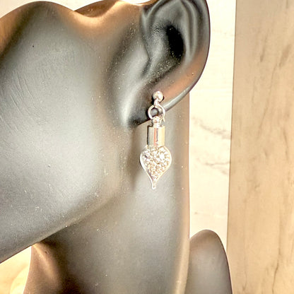 Sparkling Tin 10th Anniversary Stud Earrings Handmade-Pendant & Earrings-Handmadeanniversary-Handmade Anniversary