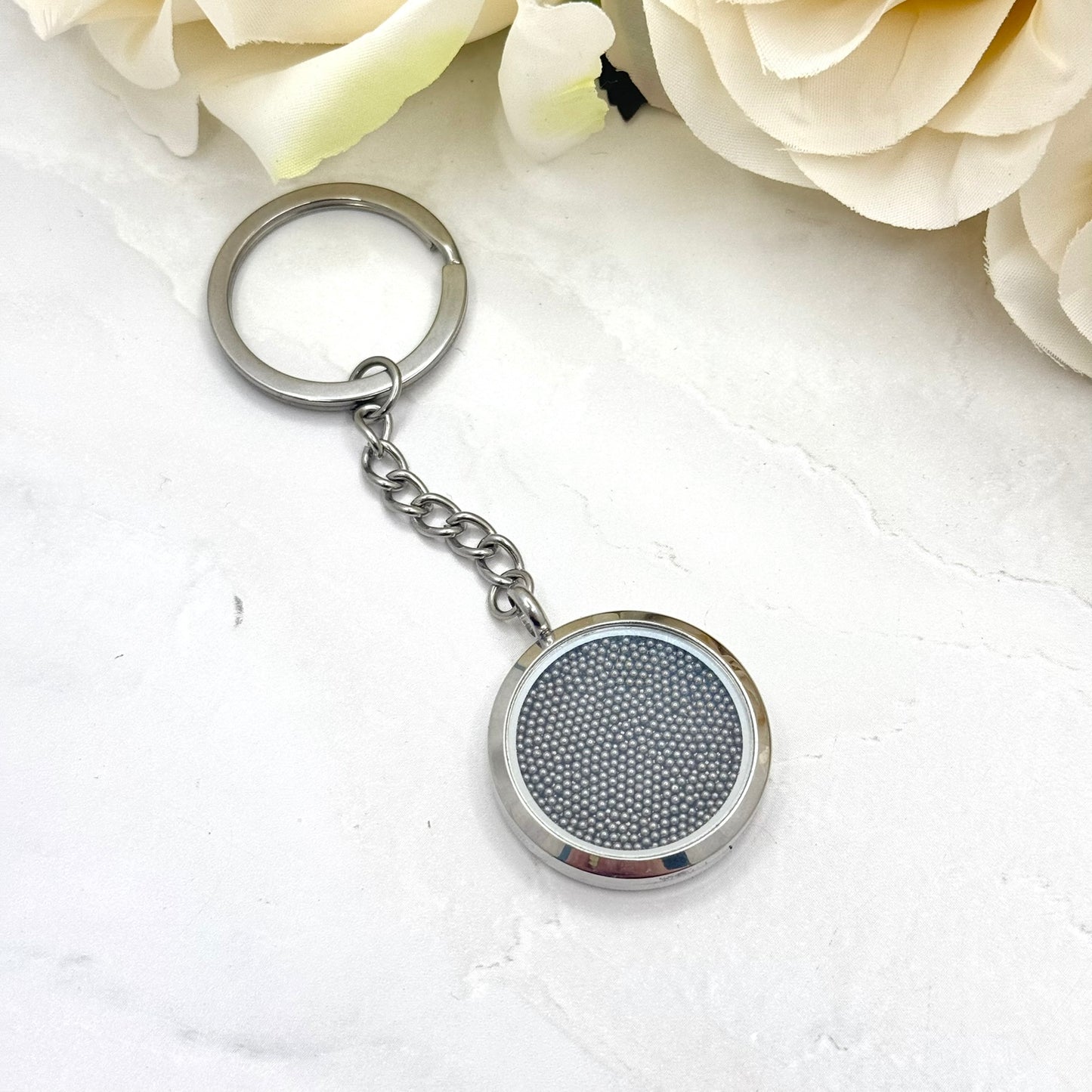 Statement Stainless Steel 11th Anniversary Keyring Handmade-Keyring-Handmade Anniversary
