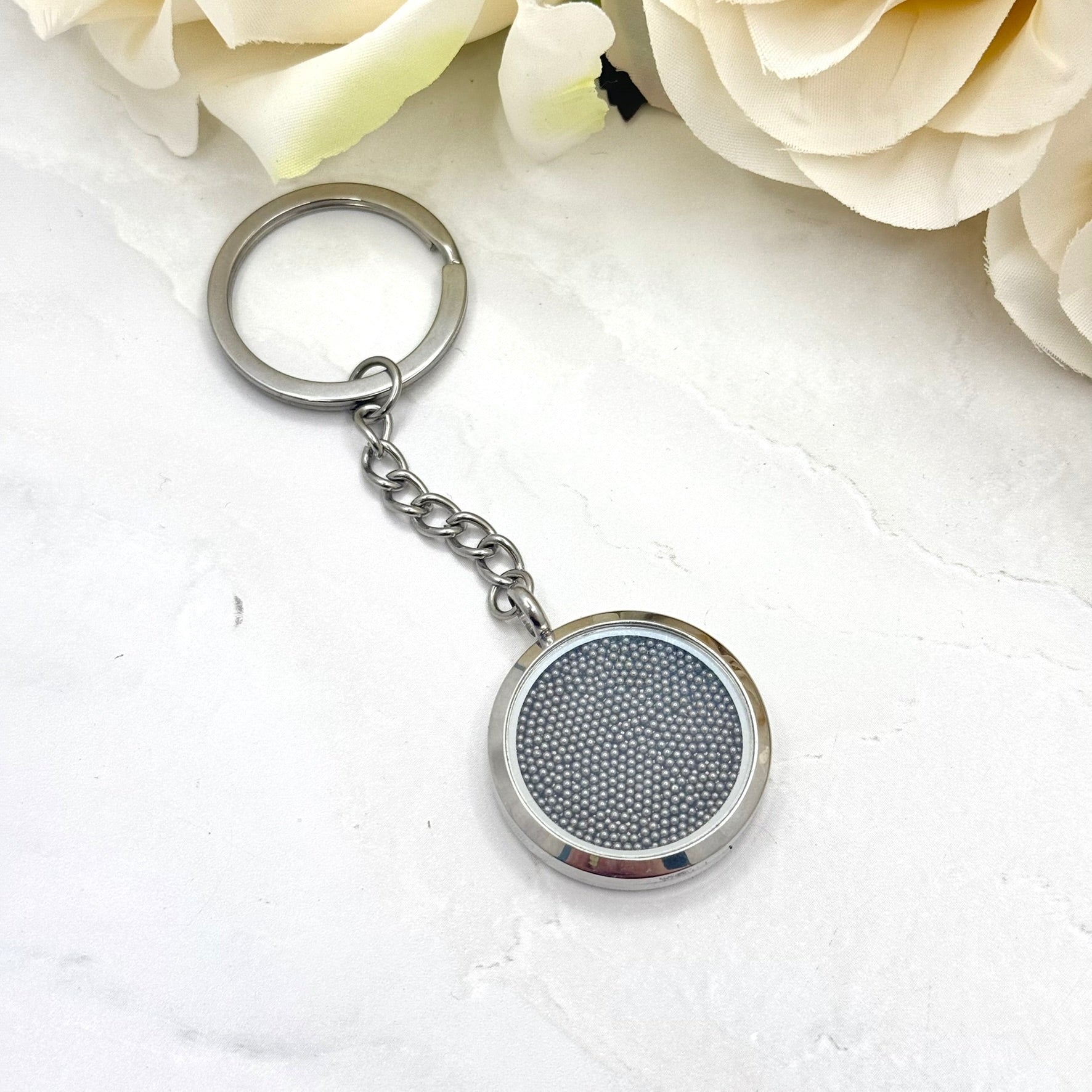 Statement Stainless Steel 11th Anniversary Keyring Handmade-Keyring-Handmade Anniversary