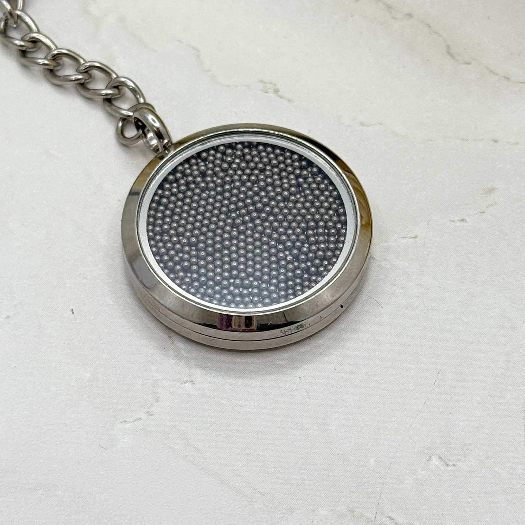 Statement Stainless Steel 11th Anniversary Keyring Handmade-Keyring-Handmade Anniversary