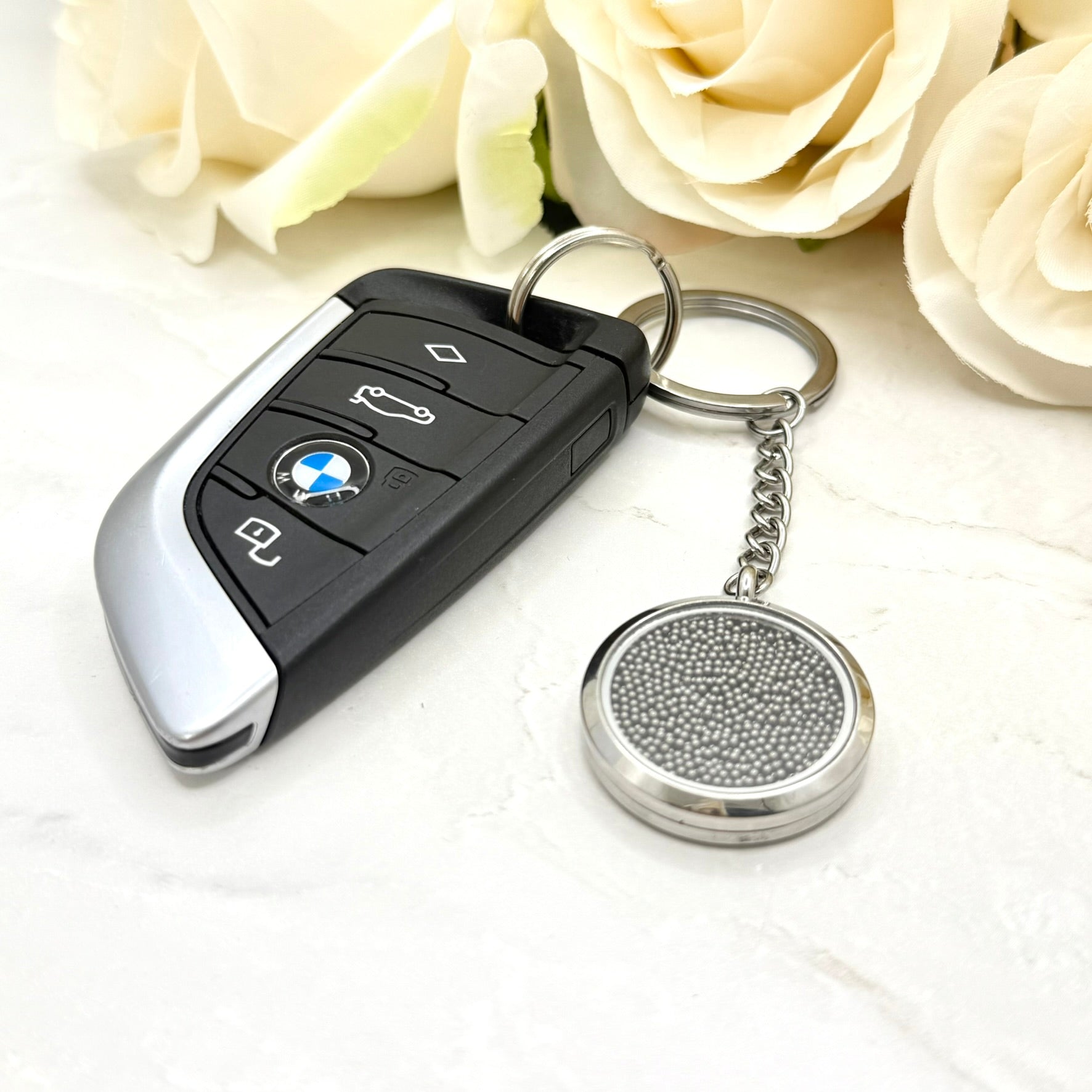 Statement Stainless Steel 11th Anniversary Keyring Handmade-Keyring-Handmade Anniversary