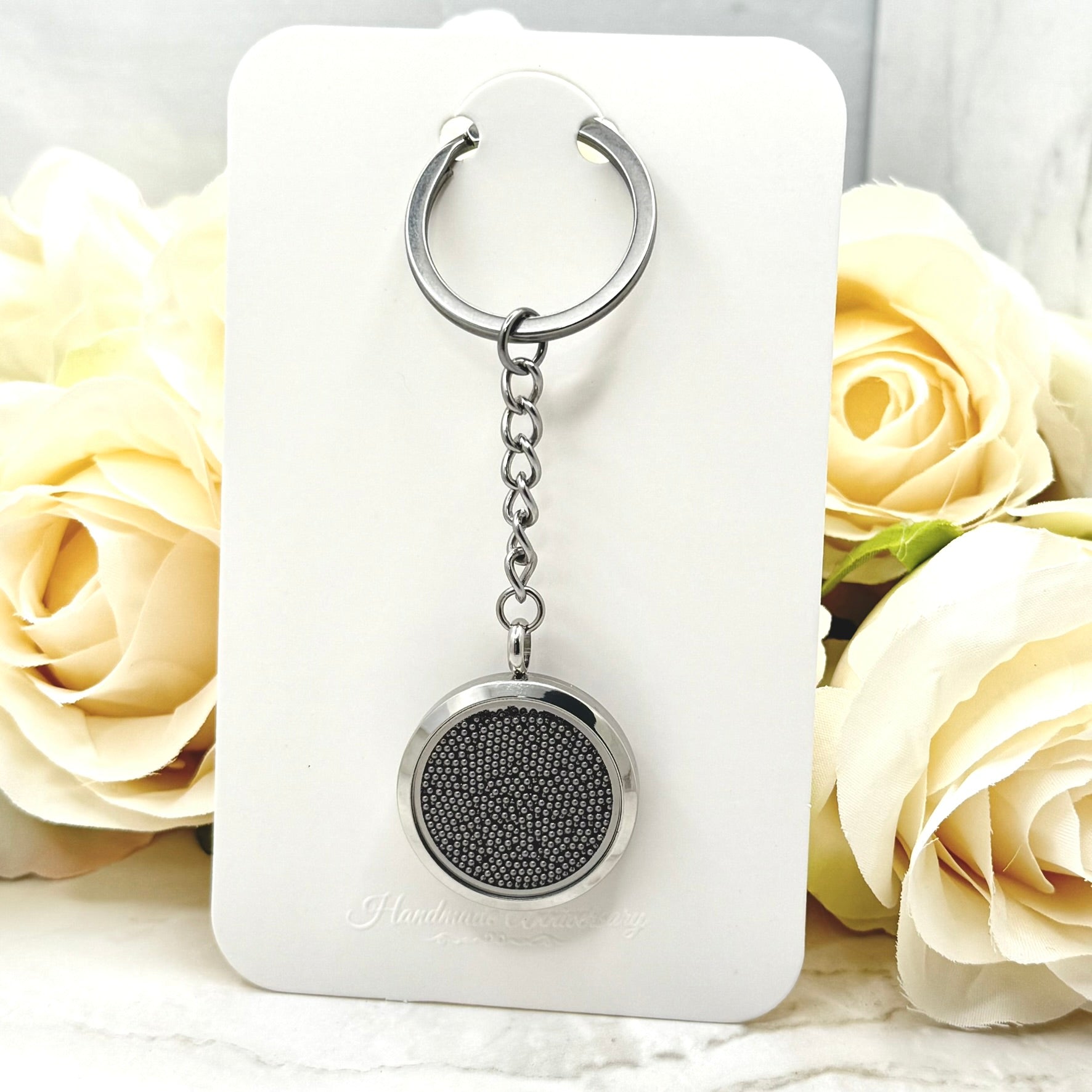 Statement Stainless Steel 11th Anniversary Keyring Handmade-Keyring-Handmade Anniversary