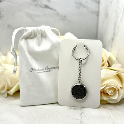 Statement Stainless Steel 11th Anniversary Keyring Handmade-Keyring-Handmade Anniversary