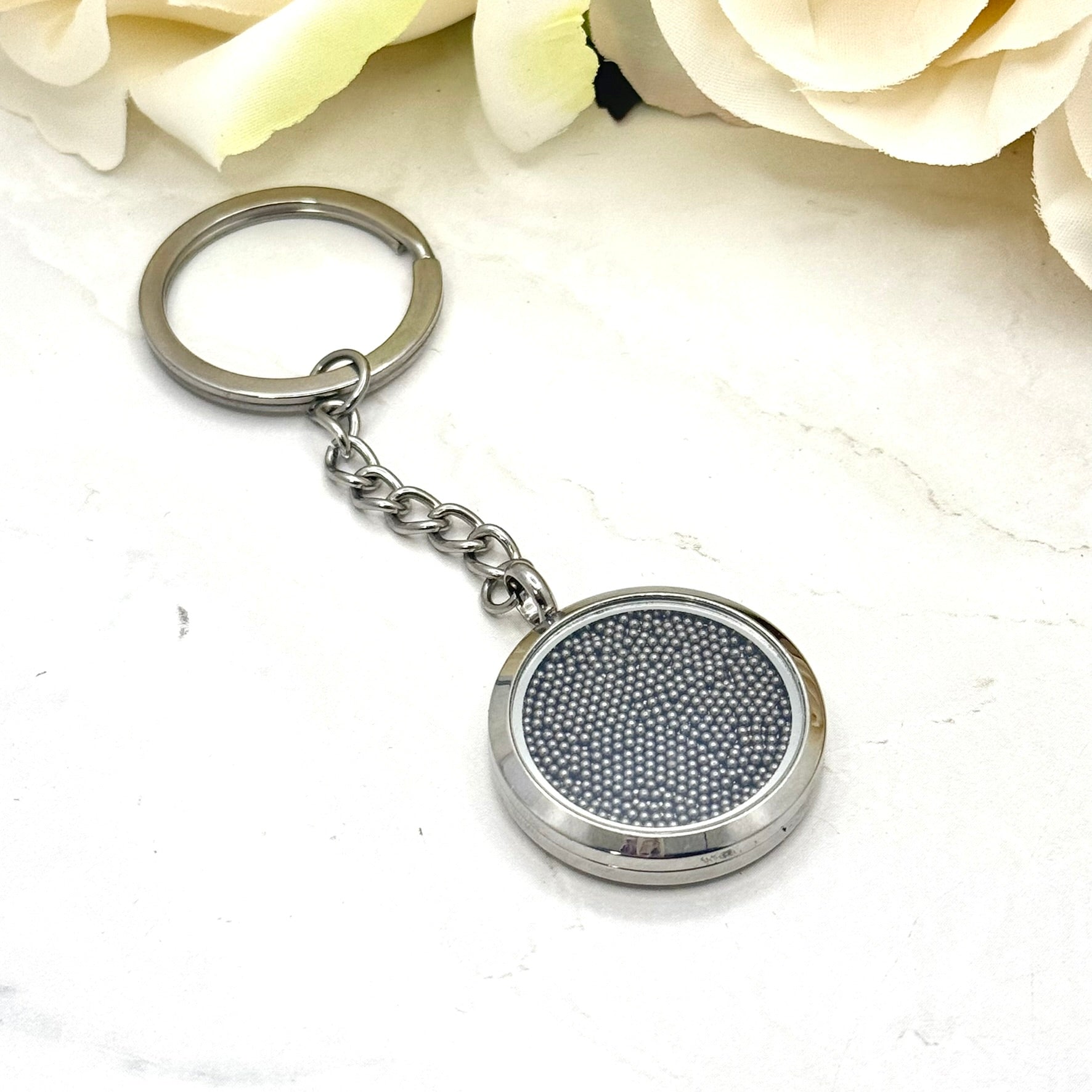 Statement Stainless Steel 11th Anniversary Keyring Handmade-Keyring-Handmade Anniversary