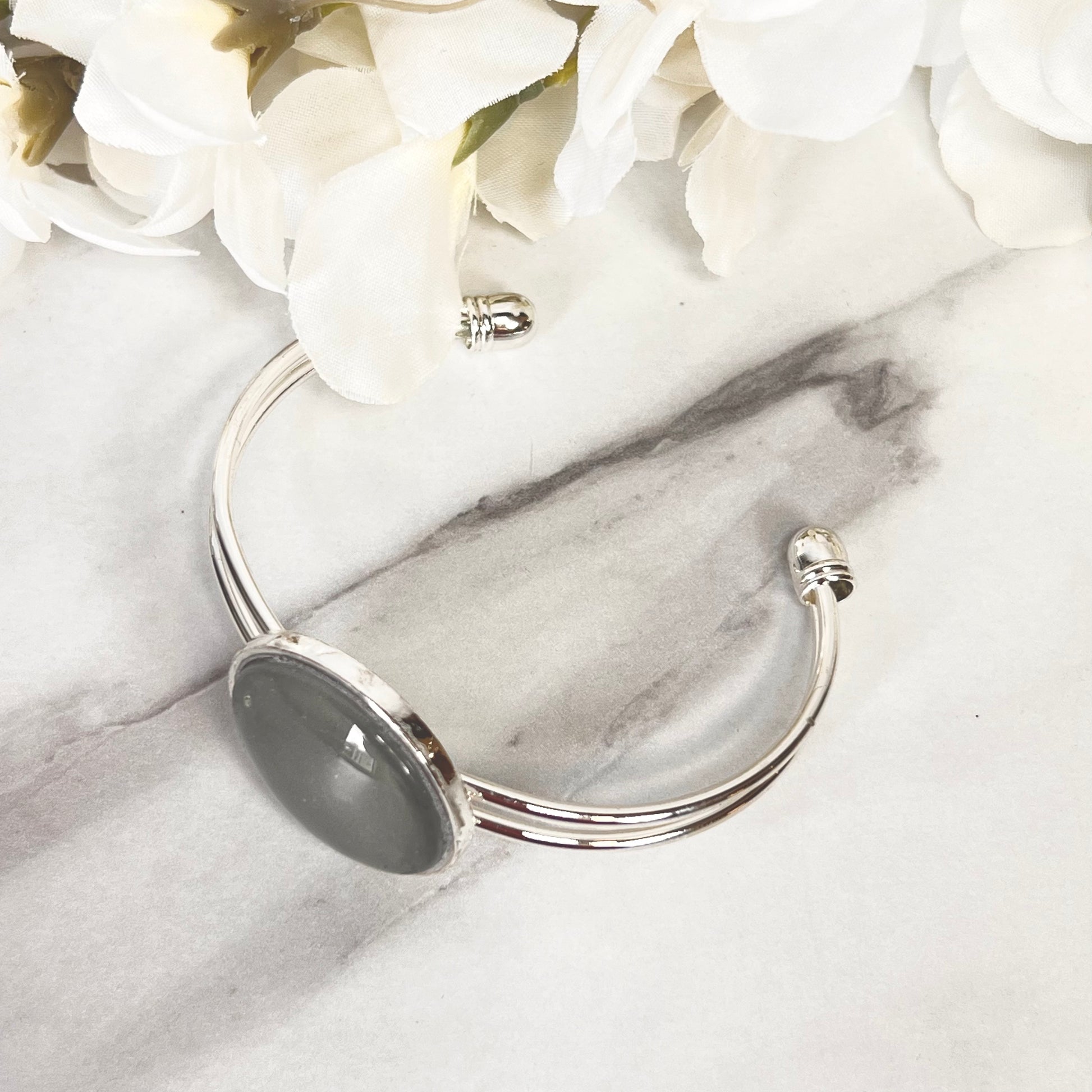 Tin 10th Anniversary Bangle Bracelet Handmade-Bangle-Handmadeanniversary-Handmade Anniversary