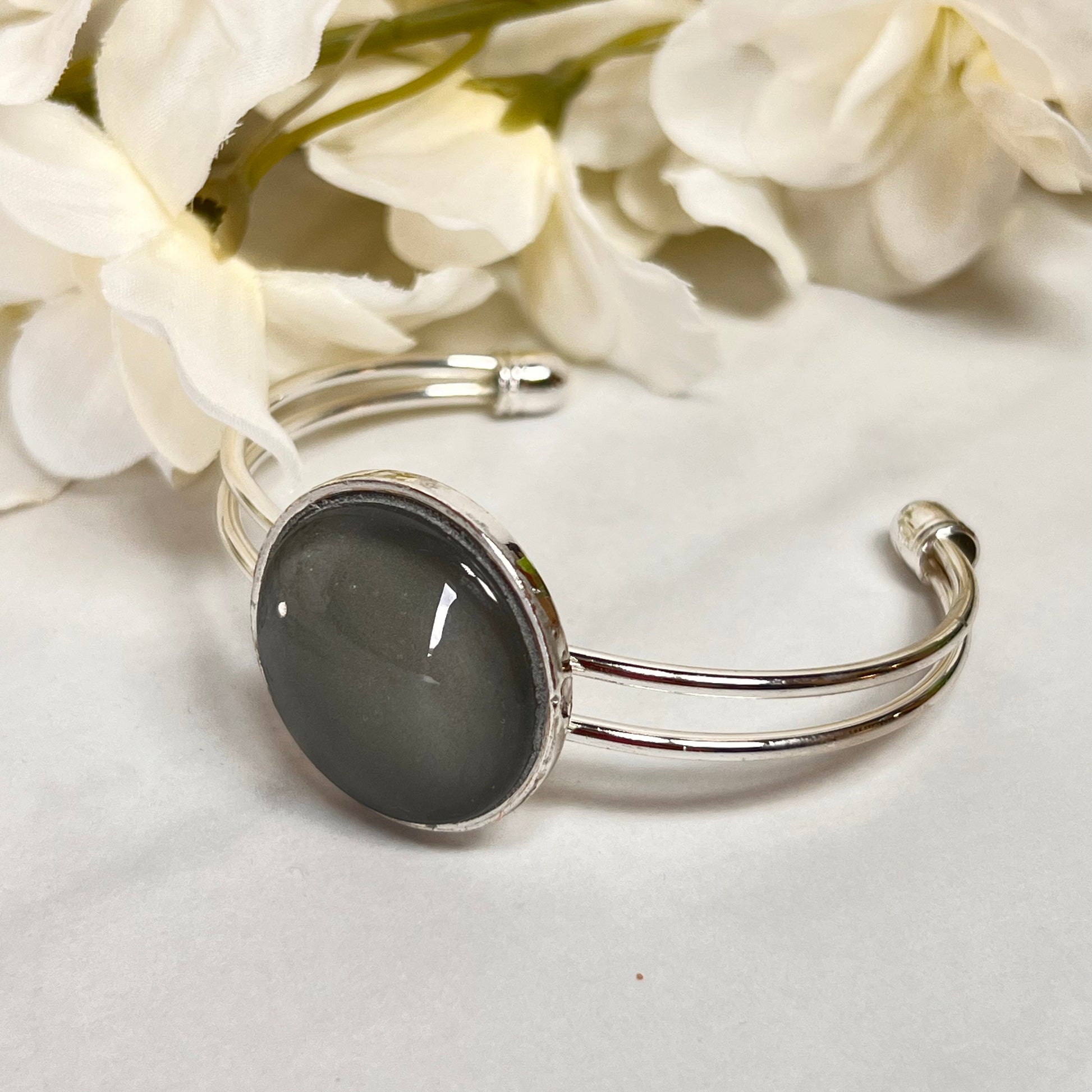 Tin 10th Anniversary Bangle Bracelet Handmade-Bangle-Handmadeanniversary-Handmade Anniversary