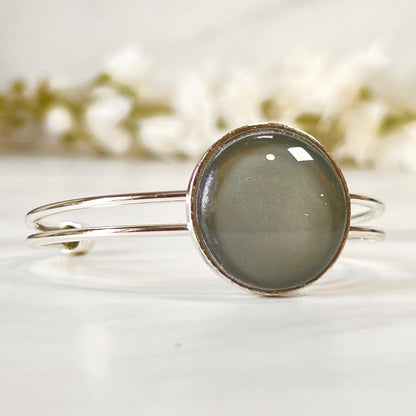 Tin 10th Anniversary Bangle Bracelet Handmade-Bangle-Handmadeanniversary-Handmade Anniversary