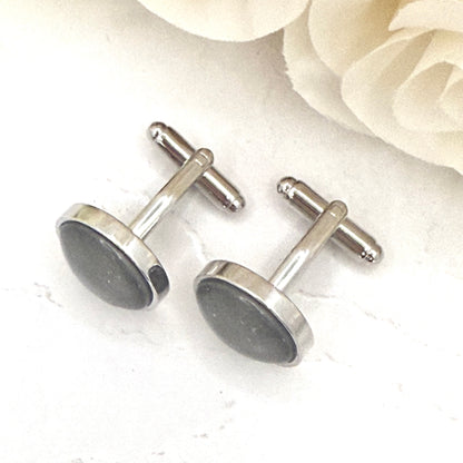 Tin 10th Anniversary Cufflinks Handmade-Cufflinks-Handmadeanniversary-Handmade Anniversary