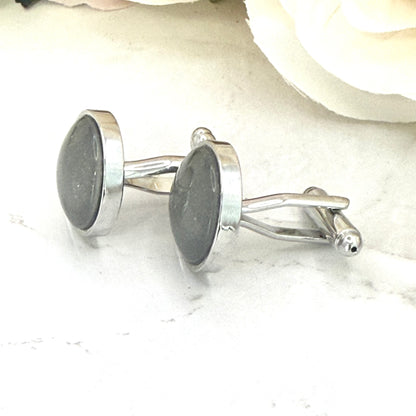 Tin 10th Anniversary Cufflinks Handmade-Cufflinks-Handmadeanniversary-Handmade Anniversary