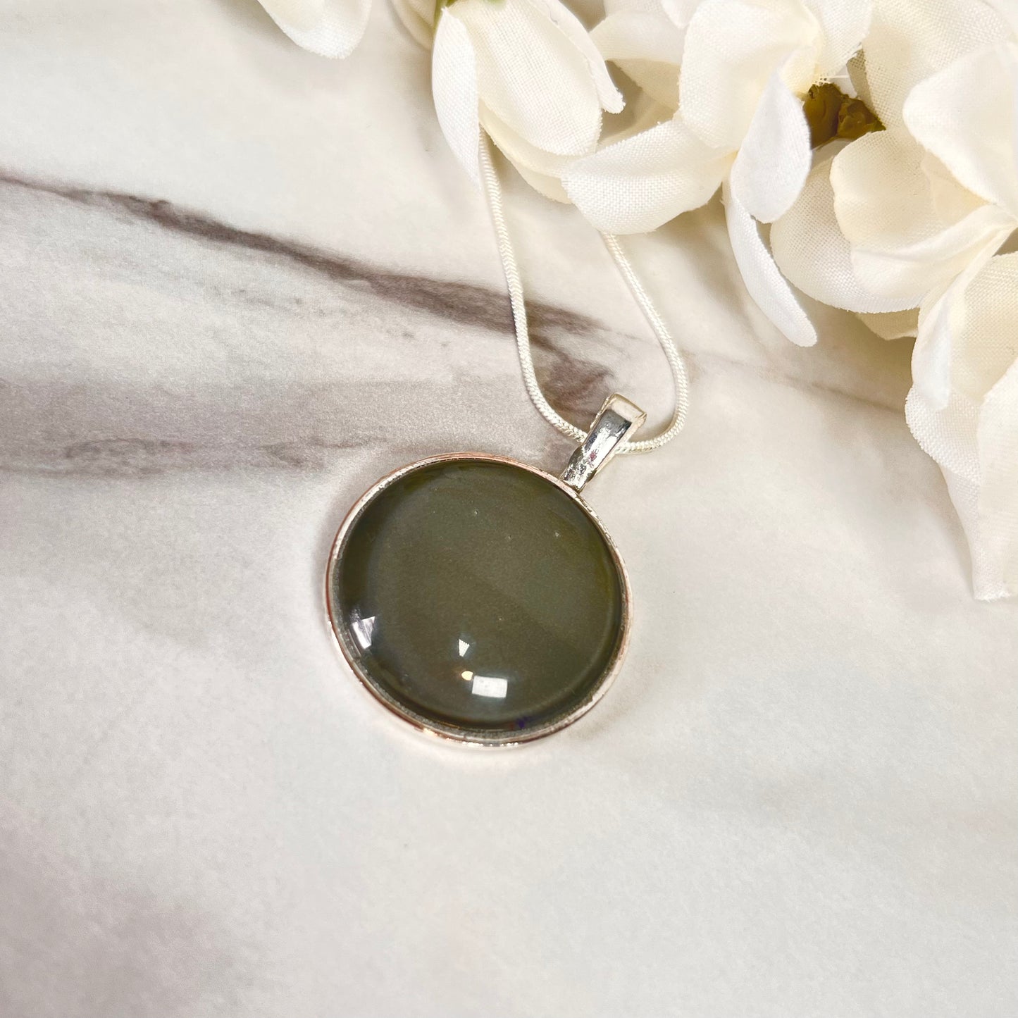 Tin 10th Anniversary Pendant & Earrings Jewellery Set Handmade-Pendant & Earrings-Handmadeanniversary-Handmade Anniversary