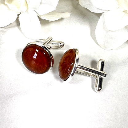 Vegan Leather Anniversary Cufflinks & Key Ring Gift Set Handmade-Cufflinks-Handmadeanniversary-Handmade Anniversary