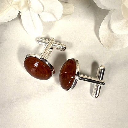 Vegan Leather Anniversary Cufflinks & Key Ring Gift Set Handmade-Cufflinks-Handmadeanniversary-Handmade Anniversary