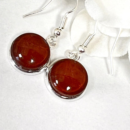 Vegan Leather Anniversary Pendant, Drop Earrings & Bangle Jewellery Set Handmade-Pendant & Earrings-Handmadeanniversary-Handmade Anniversary