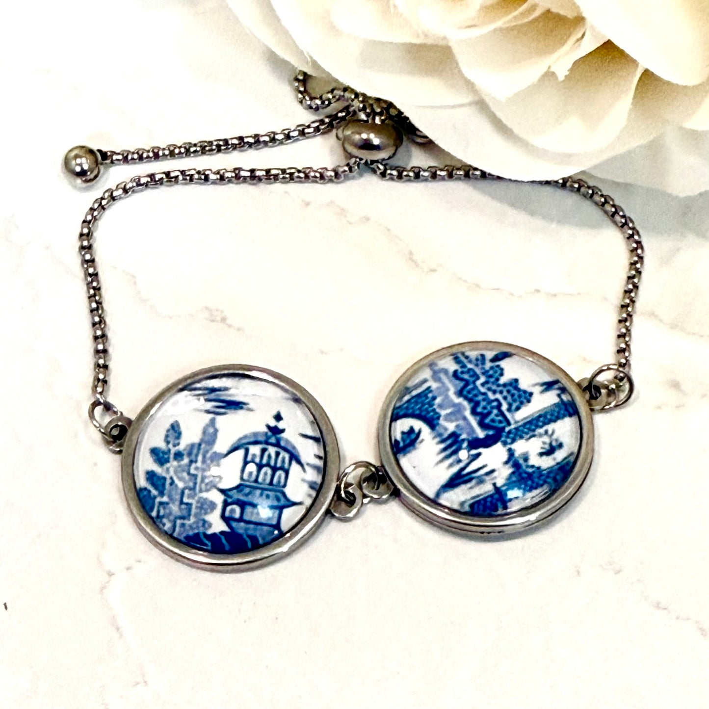 Willow Bracelet 9th Anniversary Multi Link Handmade-Bangle-Handmadeanniversary-Two Settings-Handmade Anniversary