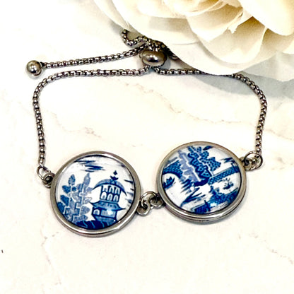 Willow Bracelet 9th Anniversary Multi Link Handmade-Bangle-Handmadeanniversary-Two Settings-Handmade Anniversary