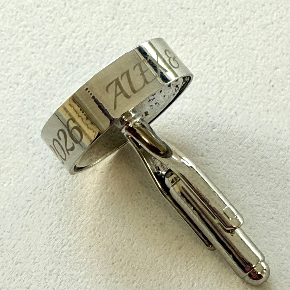 Double Sided Brass 21st Wedding Anniversary Keyring Handmade