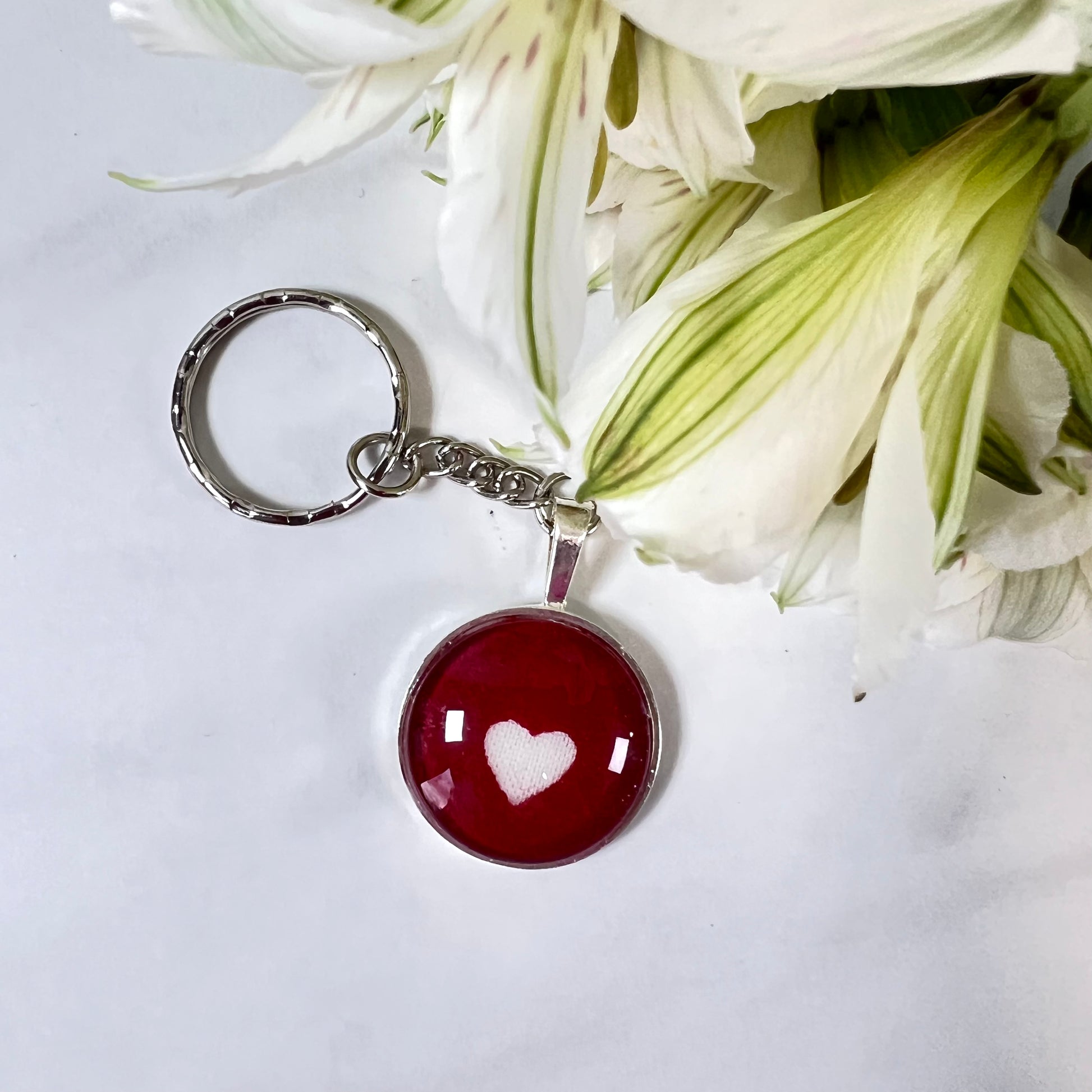 Cotton 2nd Anniversary Keyring Handmade-Keyring-Handmadeanniversary-Handmade Anniversary
