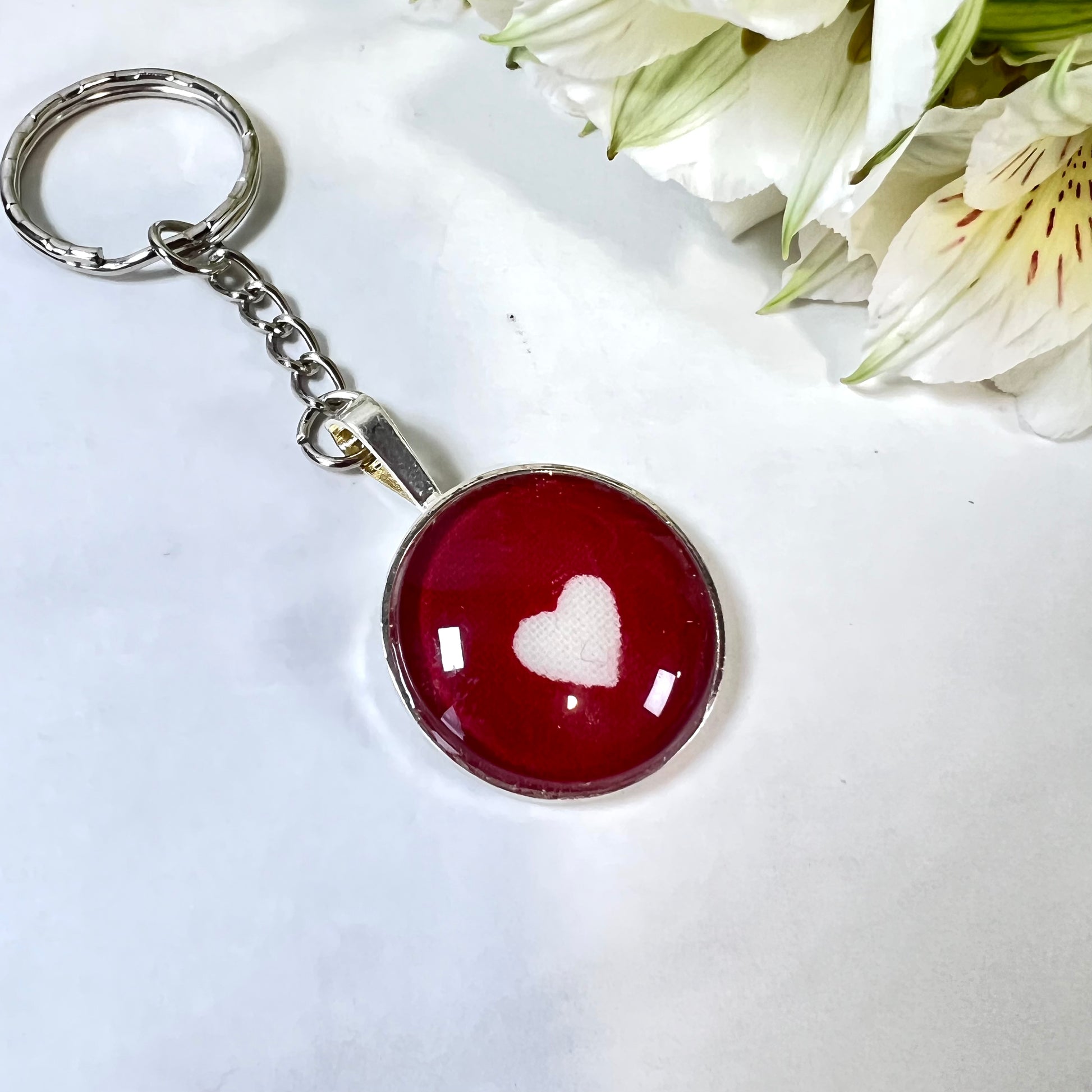 Cotton 2nd Anniversary Keyring Handmade-Keyring-Handmadeanniversary-Handmade Anniversary