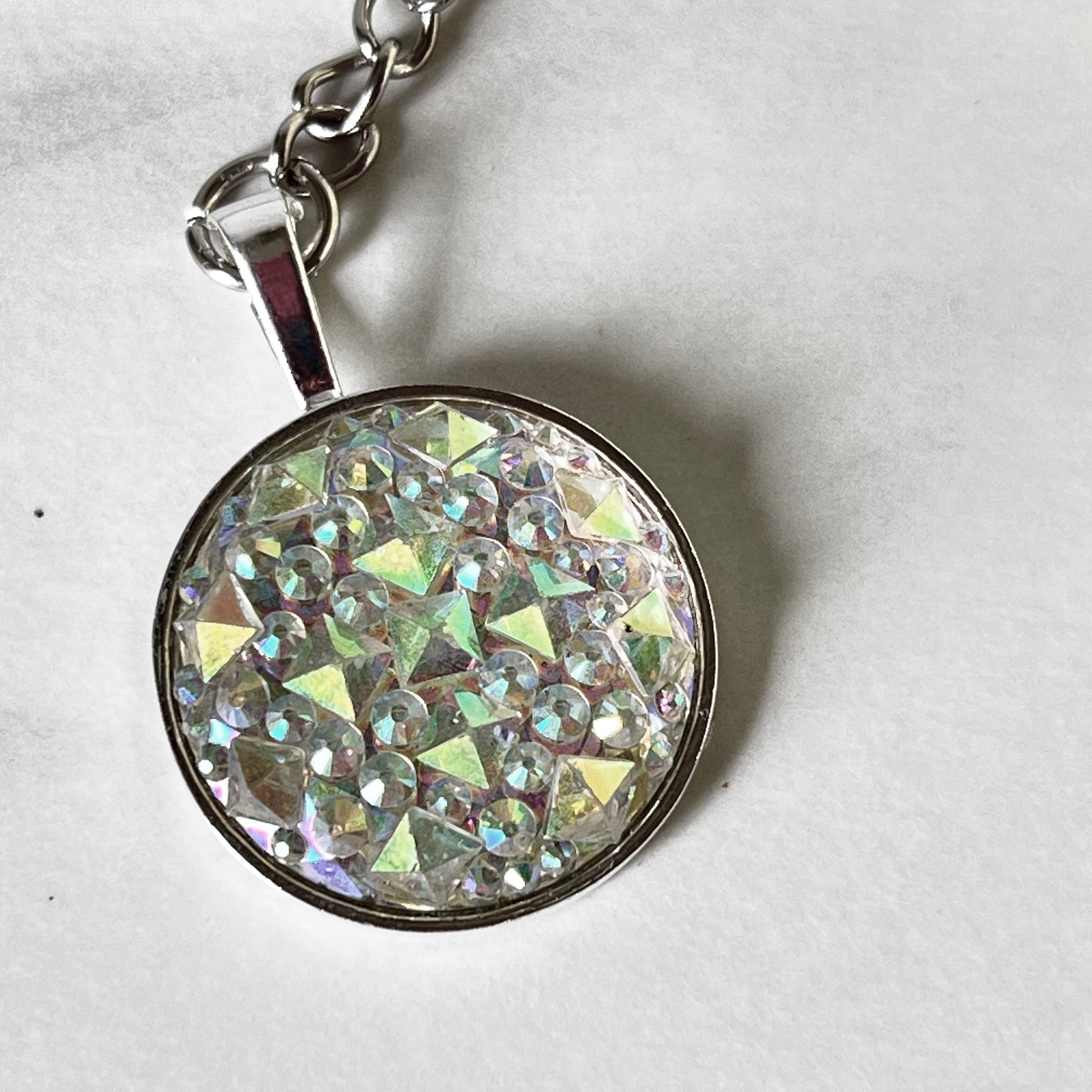 Crystal 15th Anniversary Keyring Handmade-Keyring-Handmadeanniversary-Handmade Anniversary